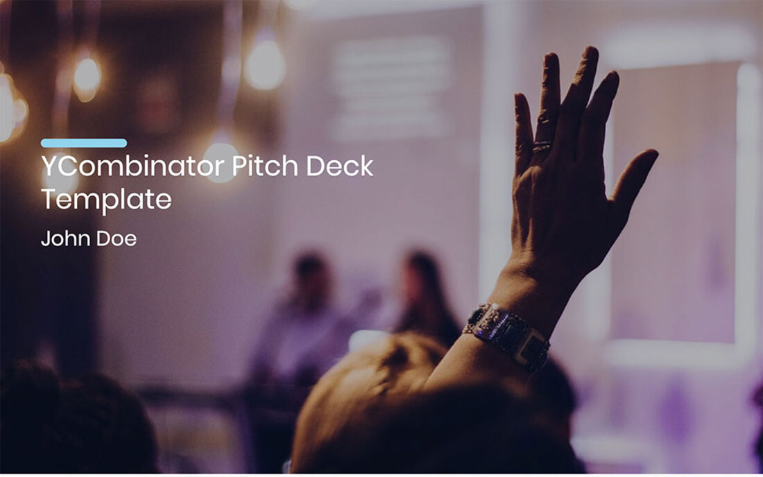 Image contains a ycombinator pitch deck template