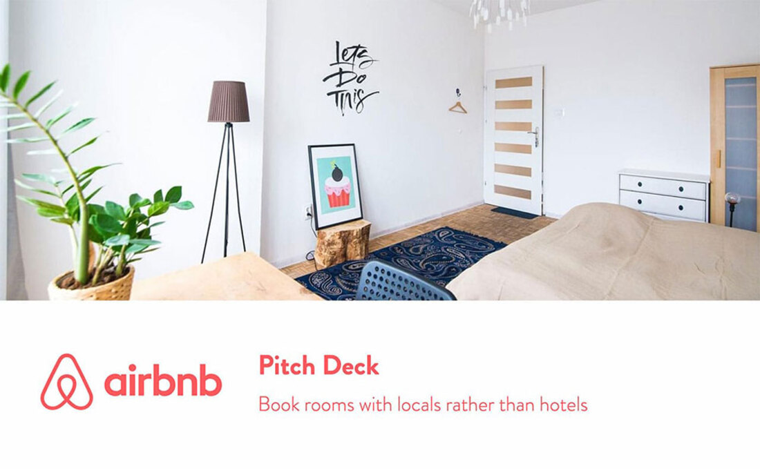Image contains an airbnb pitch deck