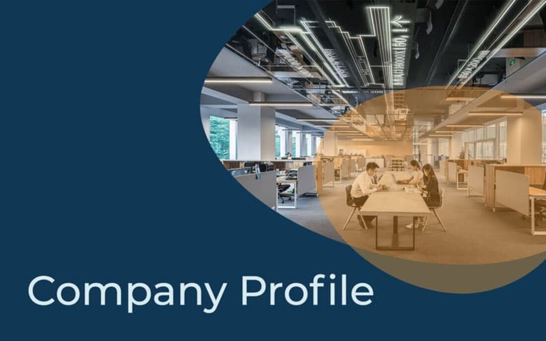 Image contains a company profile template