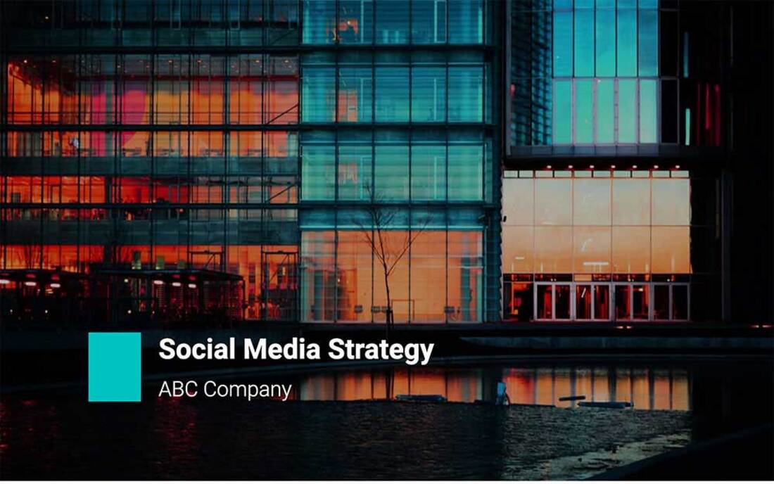 Image contains a social media strategy template
