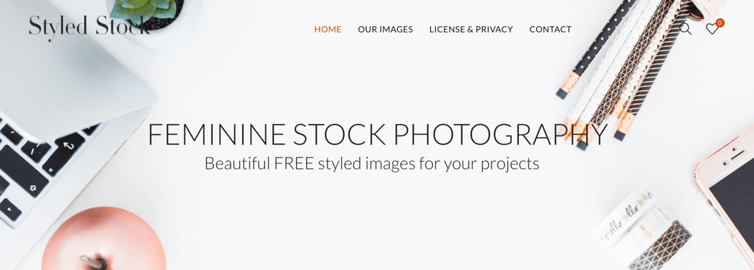 Image contains styledstock website